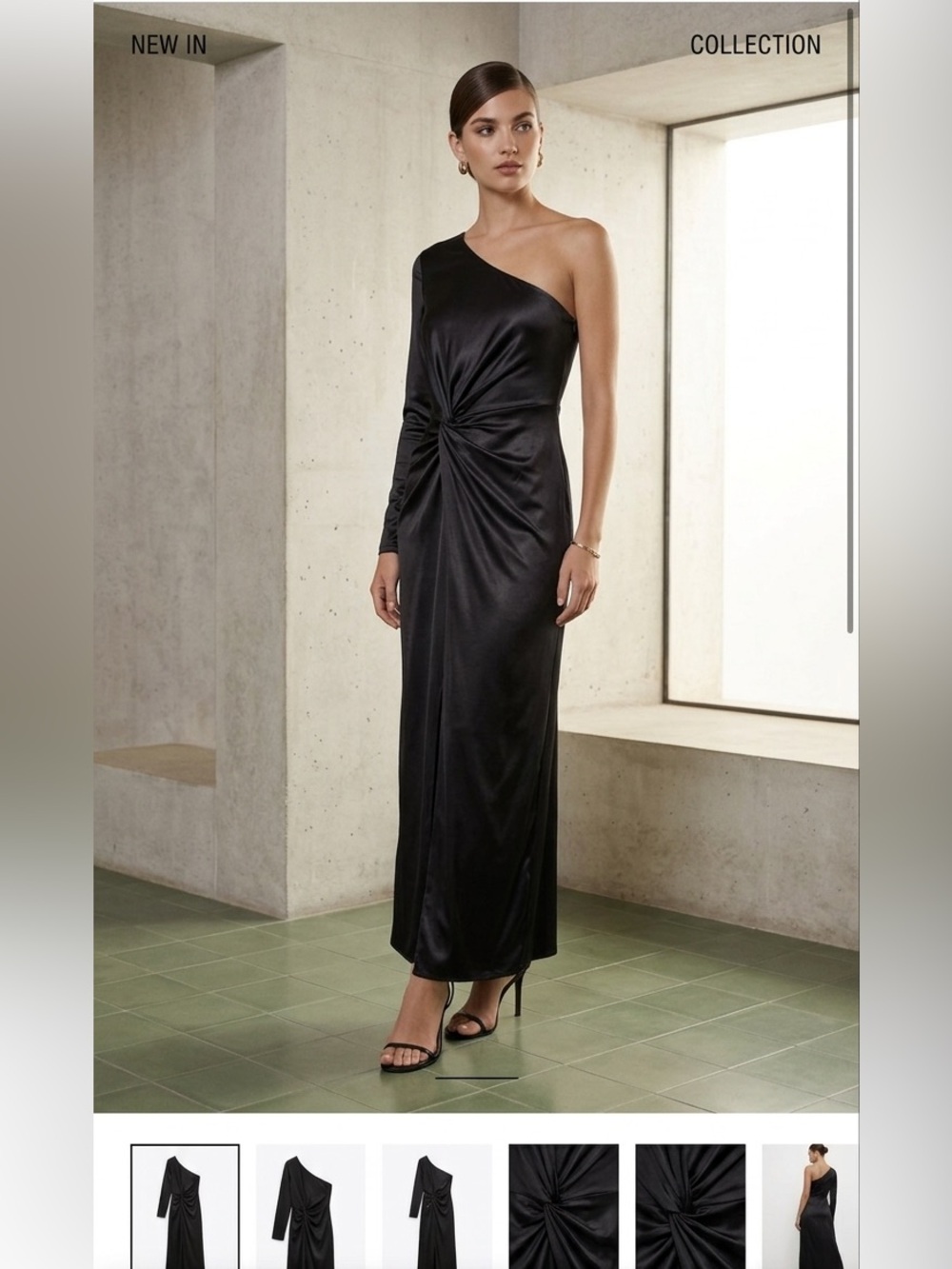 Fashions One-Shoulder Black Dress – Size Large
